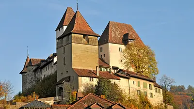 Blick auf Schloss Burgdorf im Emmental