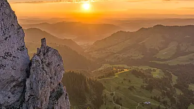 Panorama bei Sörenberg von der Schrattenfluh aus gesehen