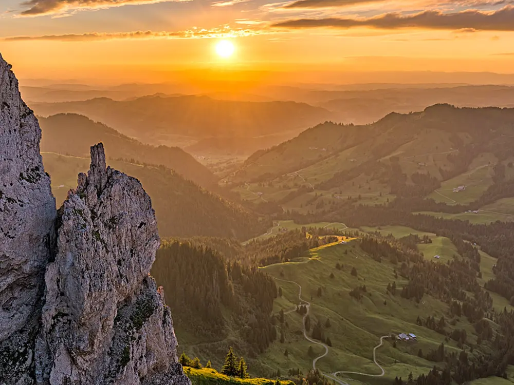 Panorama bei Sörenberg von der Schrattenfluh aus gesehen