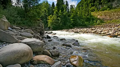 Der Fluss Emme bei Entlebuch