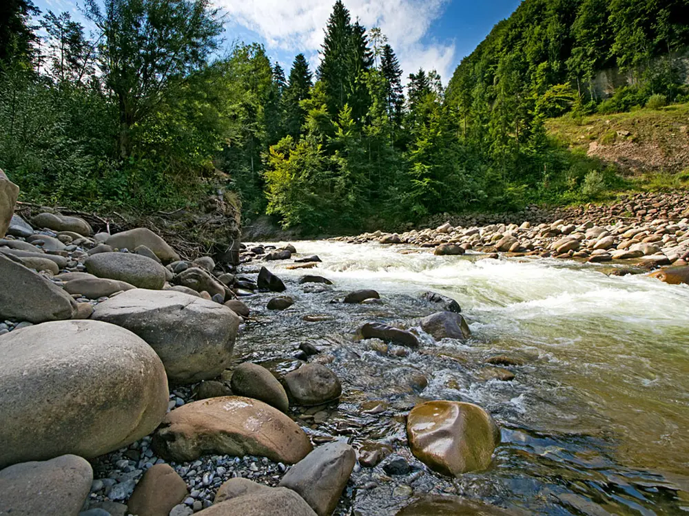 Der Fluss Emme bei Entlebuch