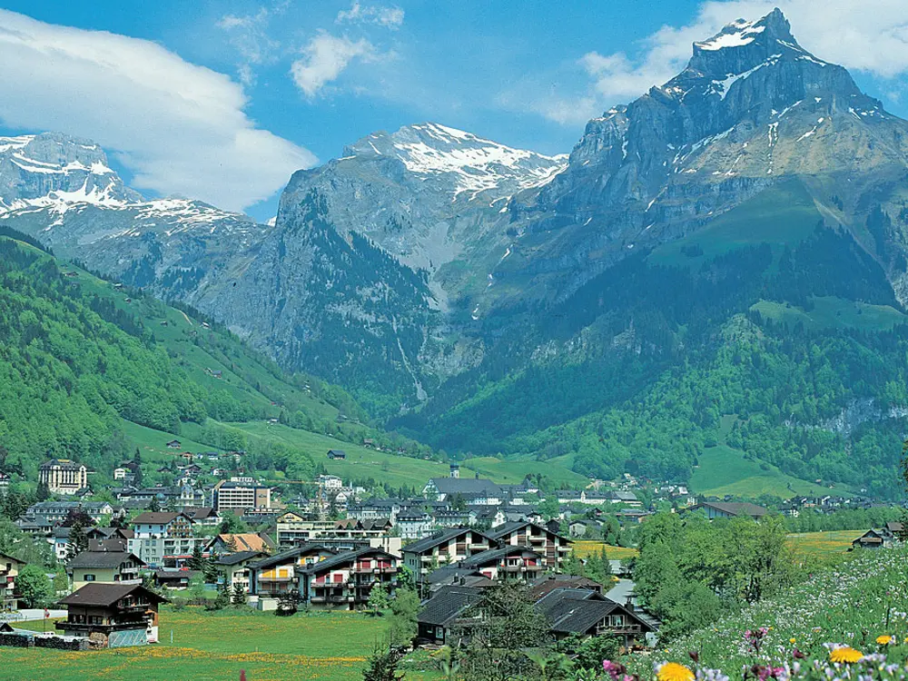 Blick auf Engelberg und den Titlis