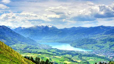 Luftaufnahme des Sarnersees