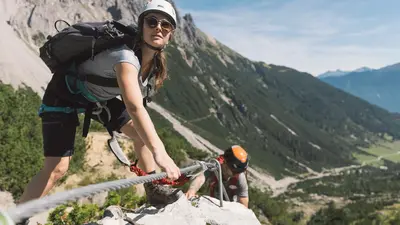 Klettern im Klettersteig Imst