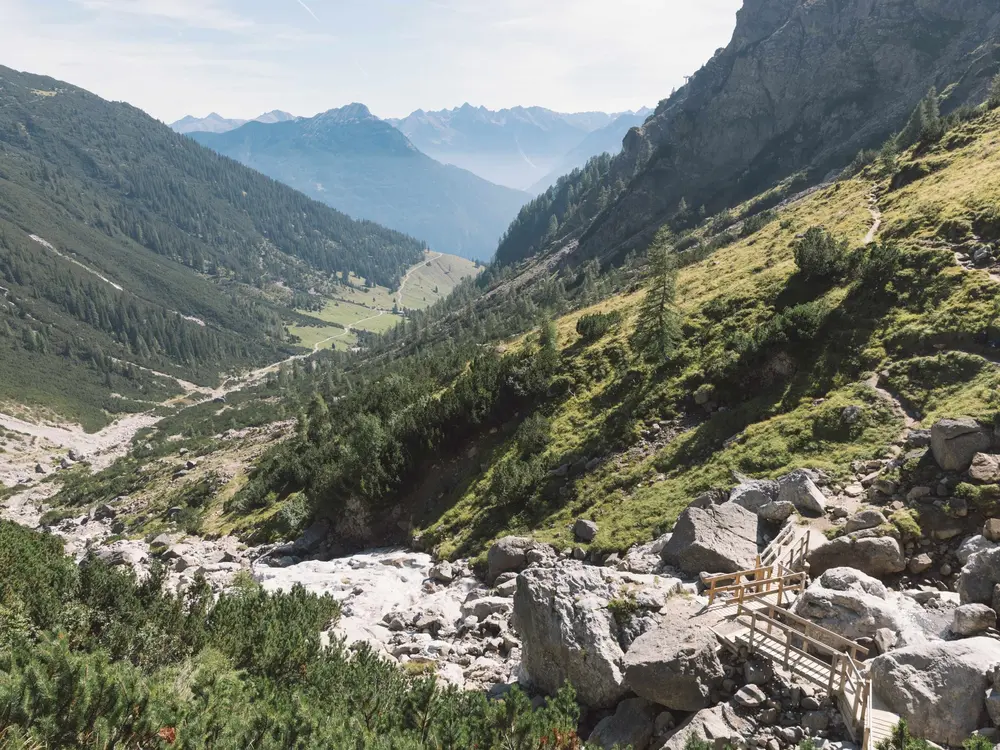 Auf dem Weg zum Imster Klettersteig