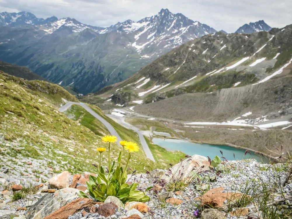 Die Kaunertaler Gletscherstraße wird auch Gletscherkaiser genannt