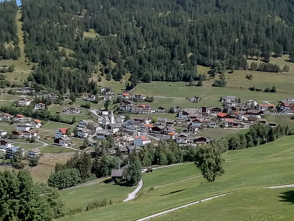 Blick auf Fendels im Kaunertal