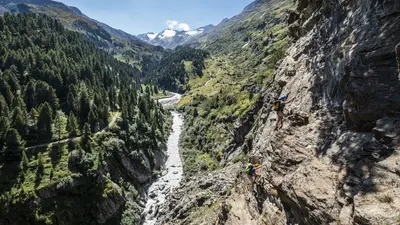Klettern im Zirbenwald bei Gurgl