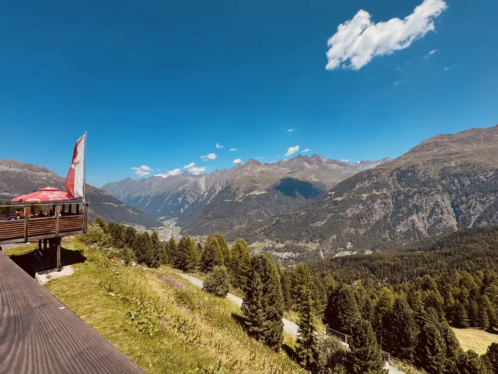 Ausblick von der Löple Alm Sölden