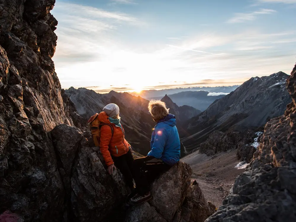 Wanderer in den Bergen von Tirol