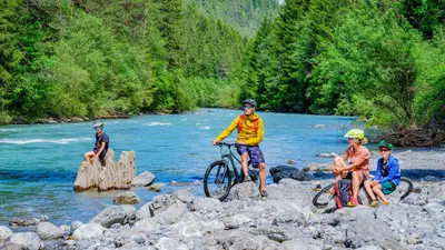 Mountainbiker am Lech