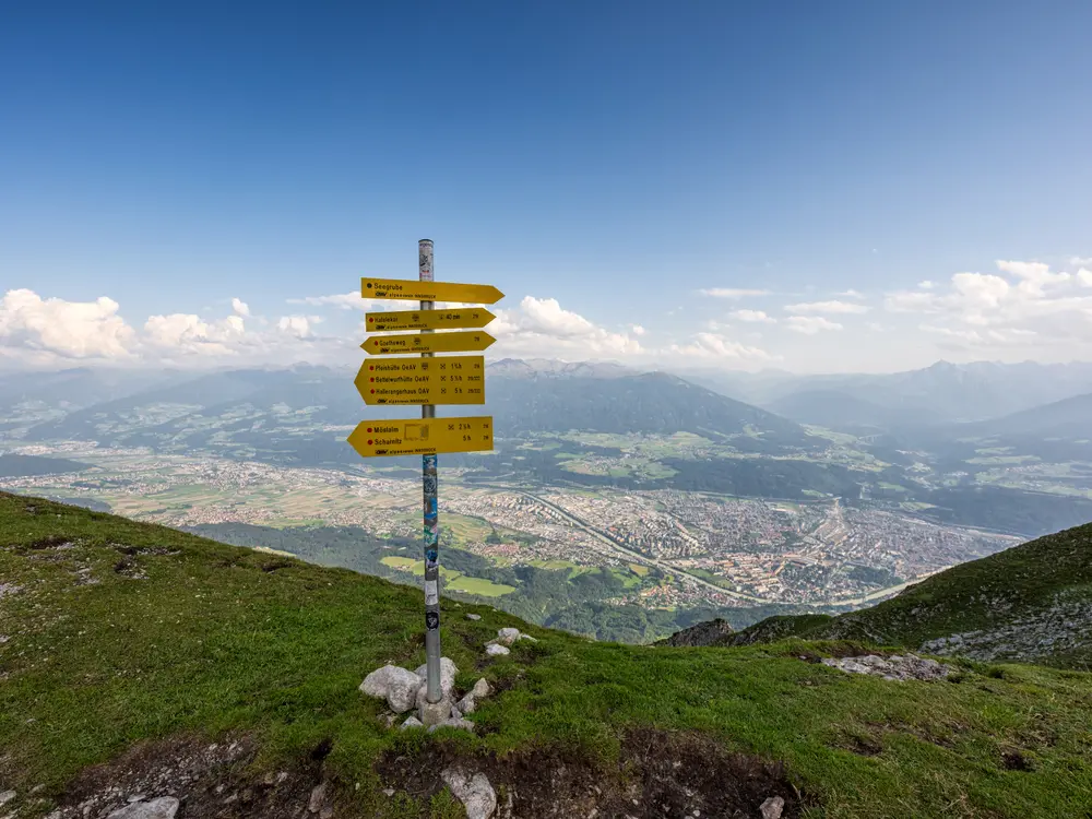 Nordkette mit Blick auf Innsbruck