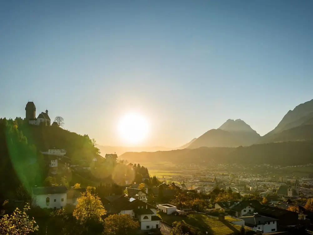 Schwaz in der Silberregion Karwendel im Herbst