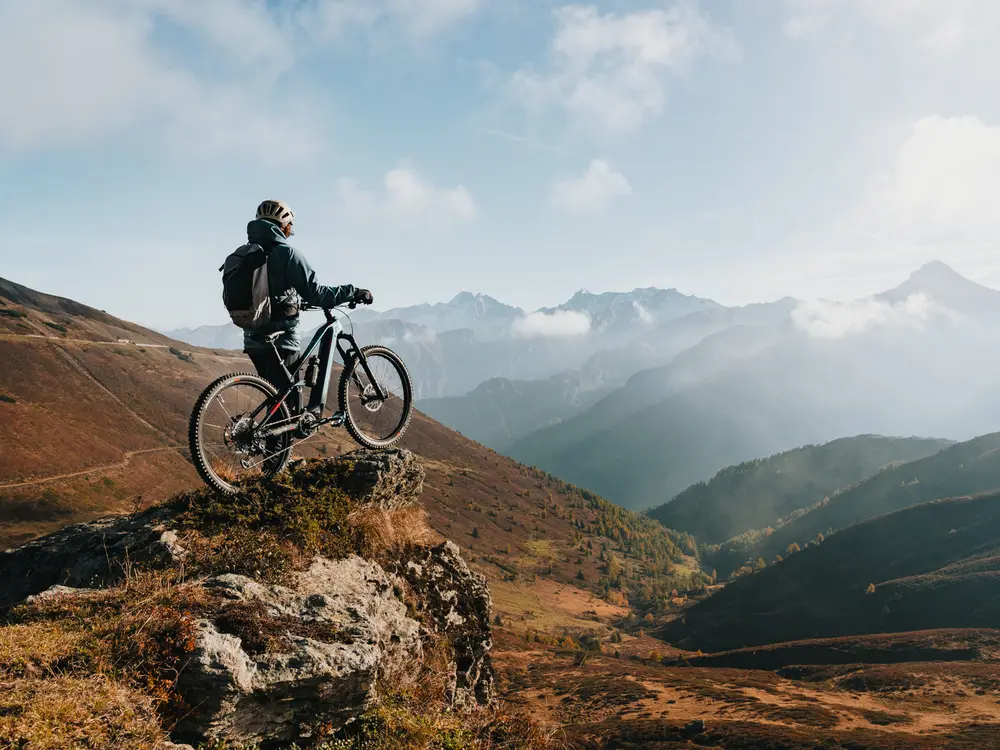 PanosMountainbike Tour von Obernberg aus, über das Fradertal - auf das Flachjoch am Grenzkamm entlang Richtung Sattelberg