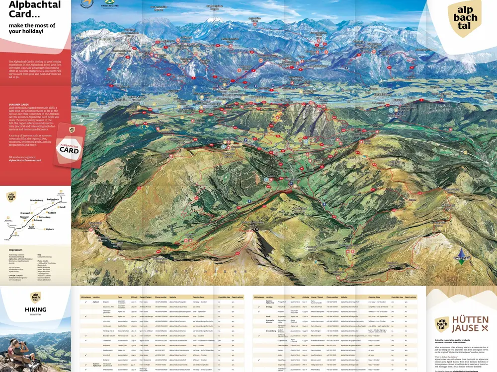 Übersichtskarte Alpbachtal