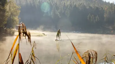 Stand Up Paddler auf dem Pillersee