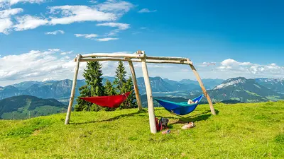 Eine Hängemattenstation am Markbachjoch in Wildschönau