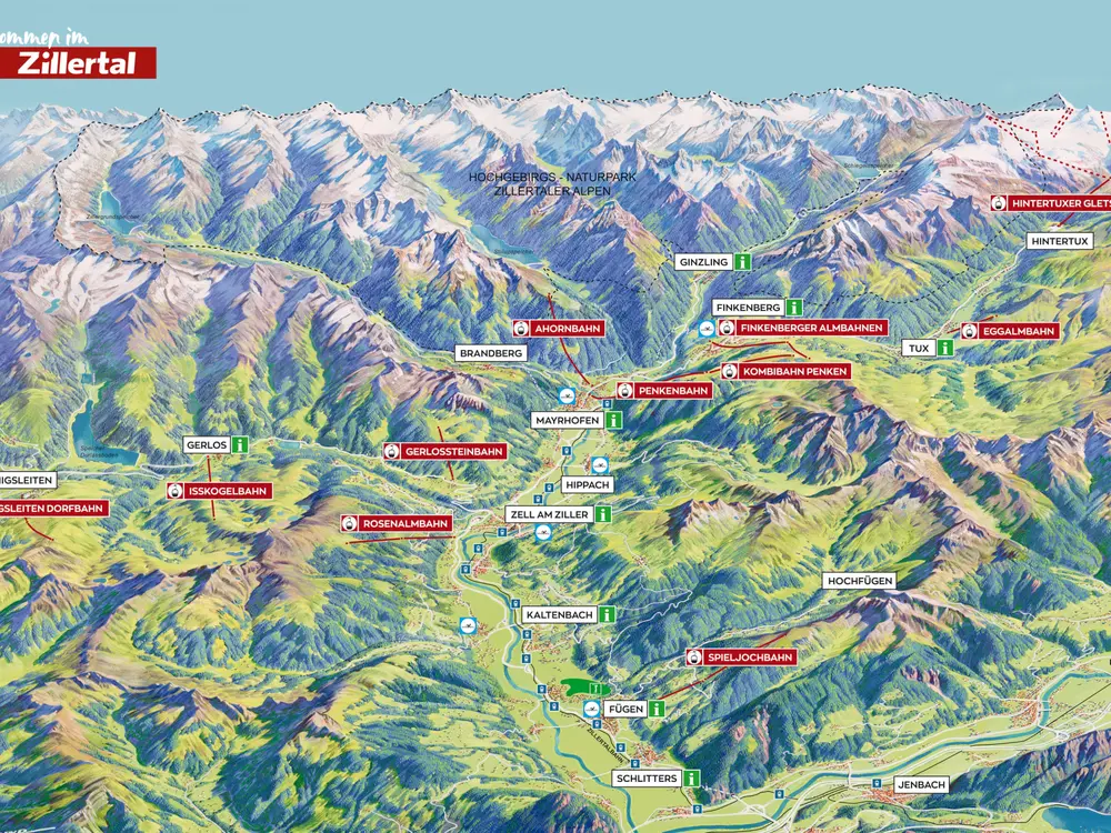 Sommerpanorama Zillertal