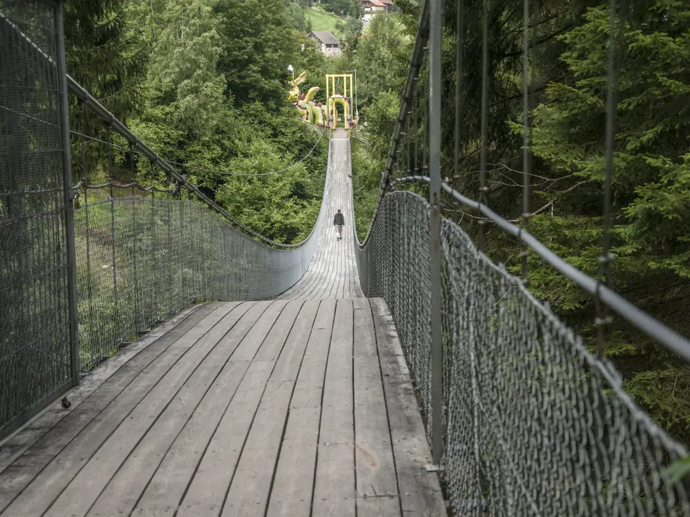 Hängebrücke über die Drachenschlucht in Trebesnig, Lieser-Maltatal