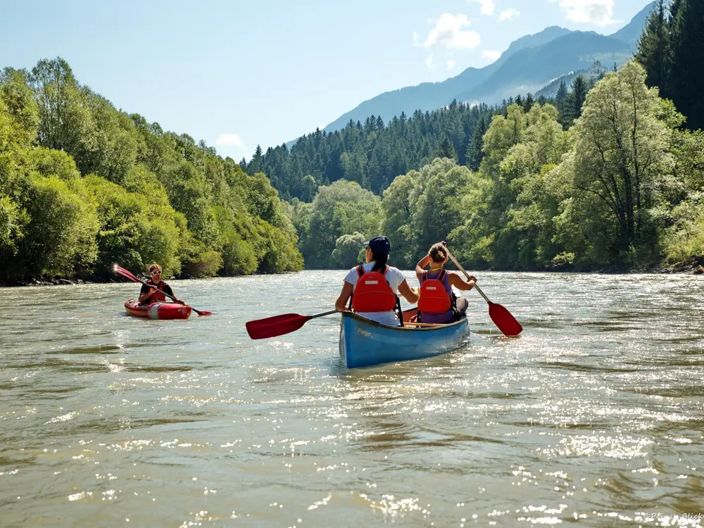 Kanufahren auf der Drau