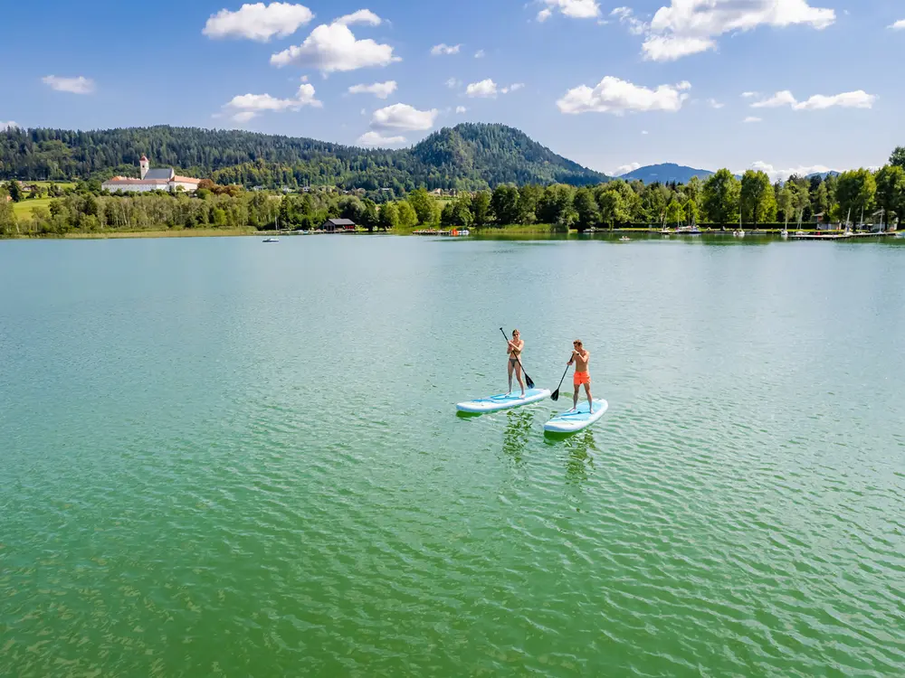Stand-Up-Padeln auf dem Längsee in Mittelkärnten