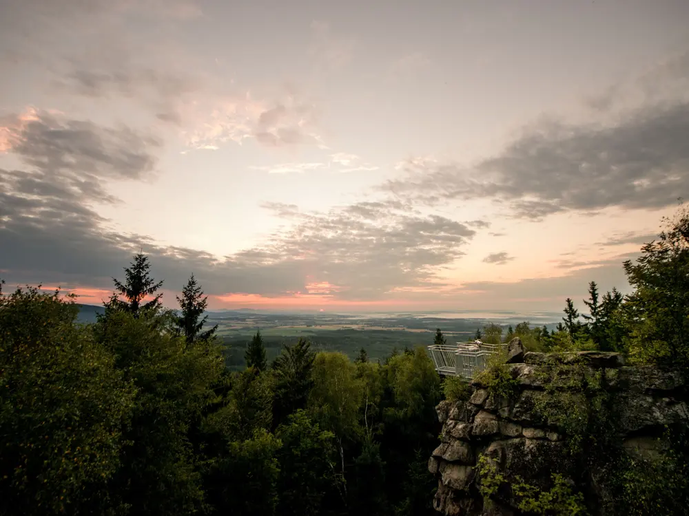 Aussichtspunkt auf dem Mandelstein im Waldviertel