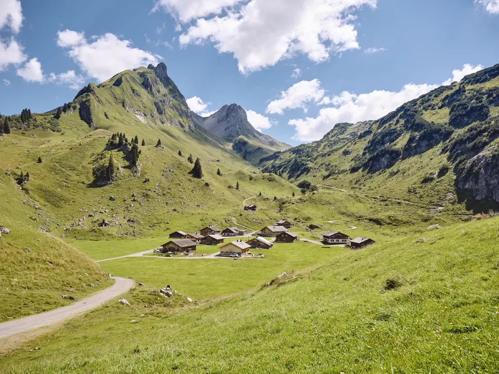 Blick auf die Alpe Laguz