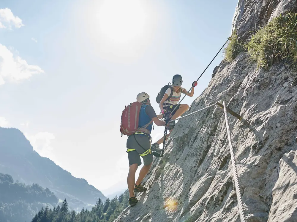 Klettersteiggeher im Klostertal