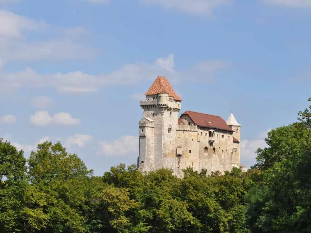 Blick auf Burg Liechtenstein