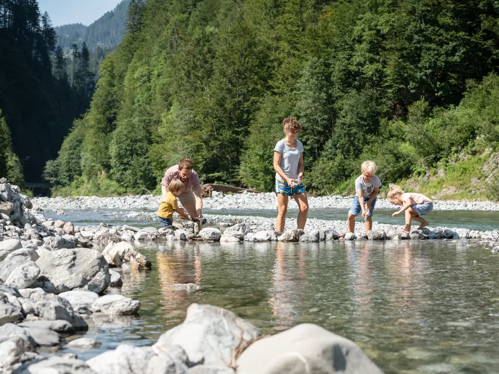 Staudammbauen an der Bregenzer Ach