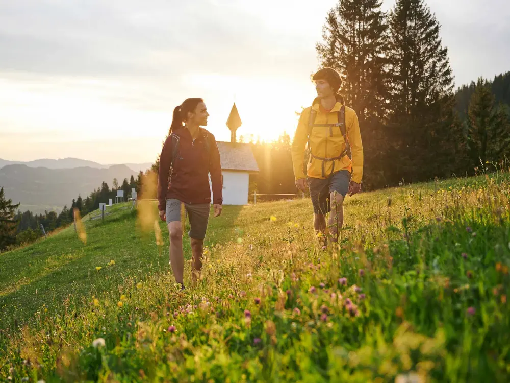 Abends am Lustenauer Ries in Sibratsgfäll