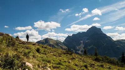 Blick auf den Widderstein im Kleinwalsertal