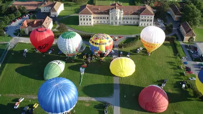 Heißluftballonstart in Schielleiten in der Oststeiermark