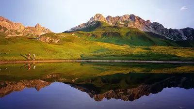 Wanderer im Riedingtal