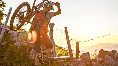 Mountainbiker am Peitingköpfl bei Unken