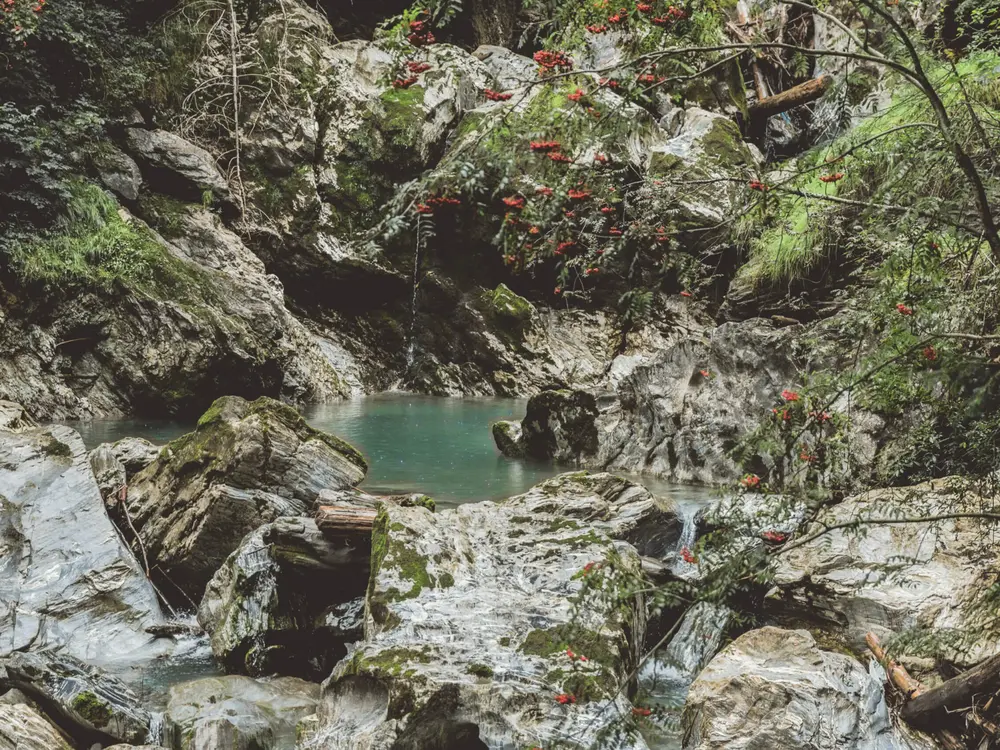 Teich in der Liechtensteinklamm im Salzburger Land