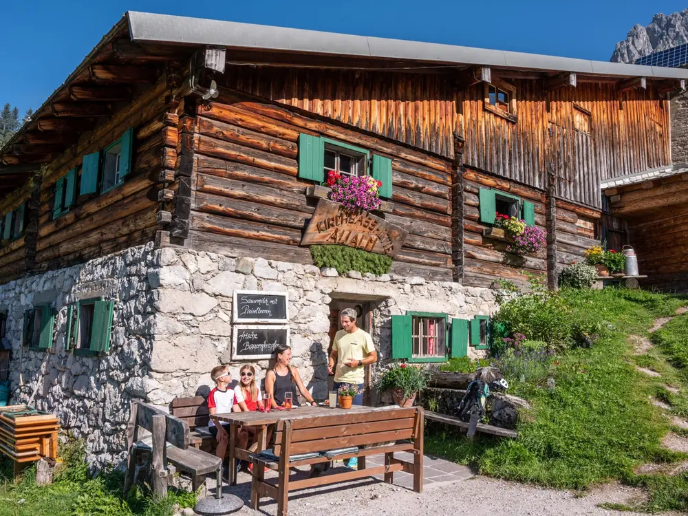 Die gemütliche Aualm liegt in Filzmoos