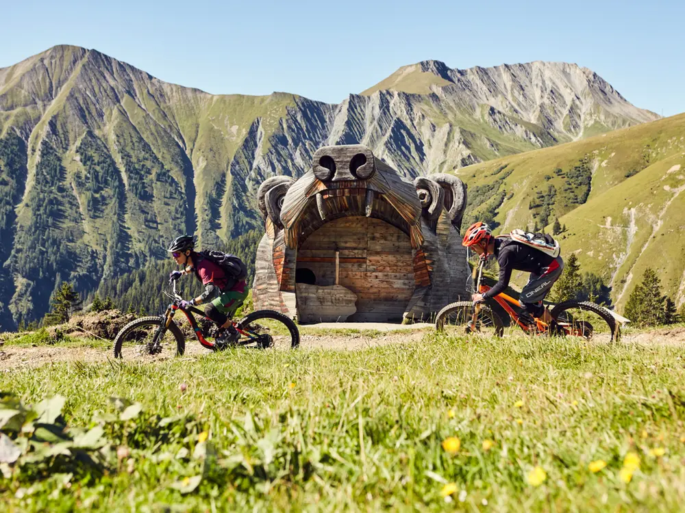 Mountainbiker auf dem Alpkopftrail