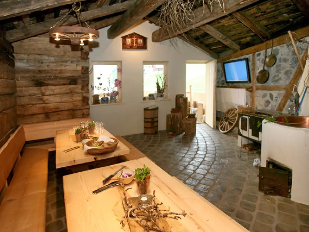 Blick in das Haus Walserstolz im Walsertal