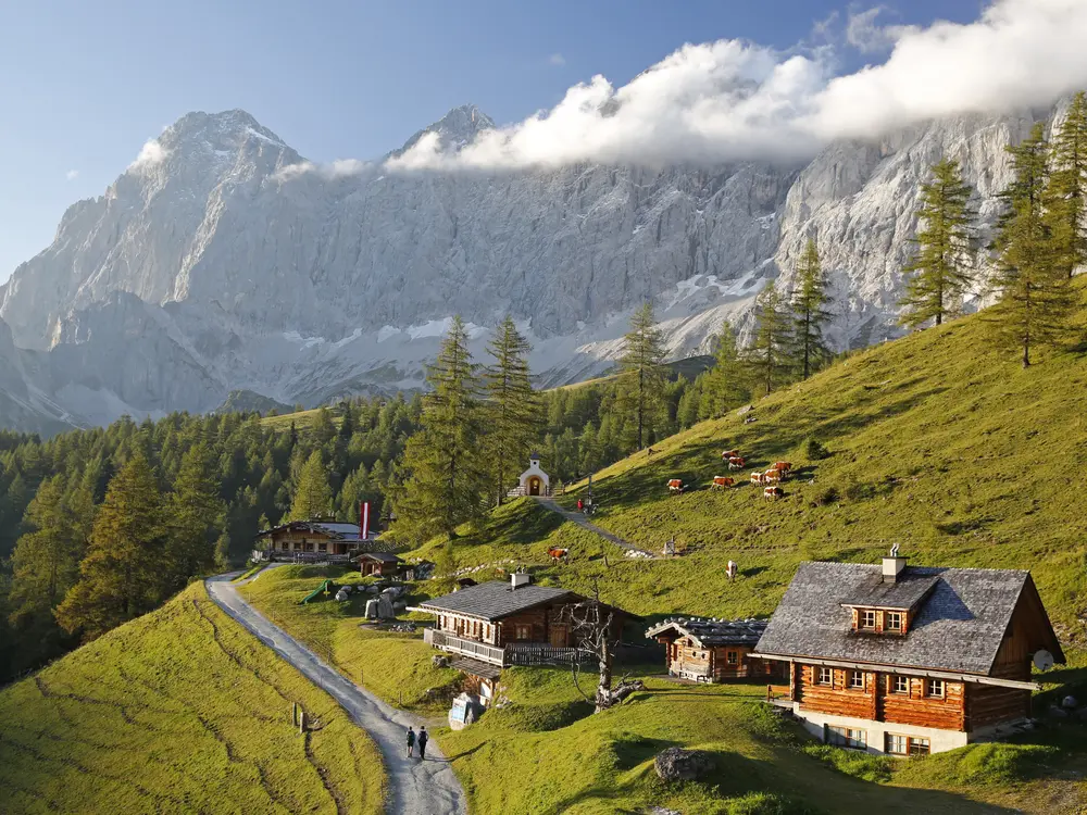 Die Brandlalm liegt oberhalb von Ramsau