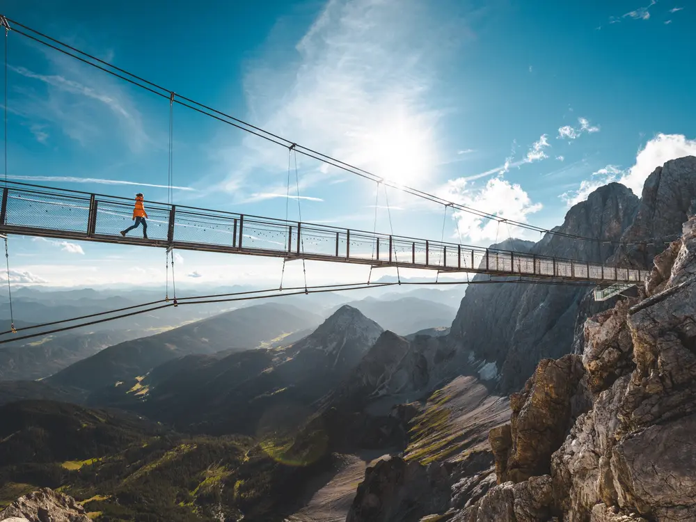 Die spektakuläre Hängebrücke am Dachstein