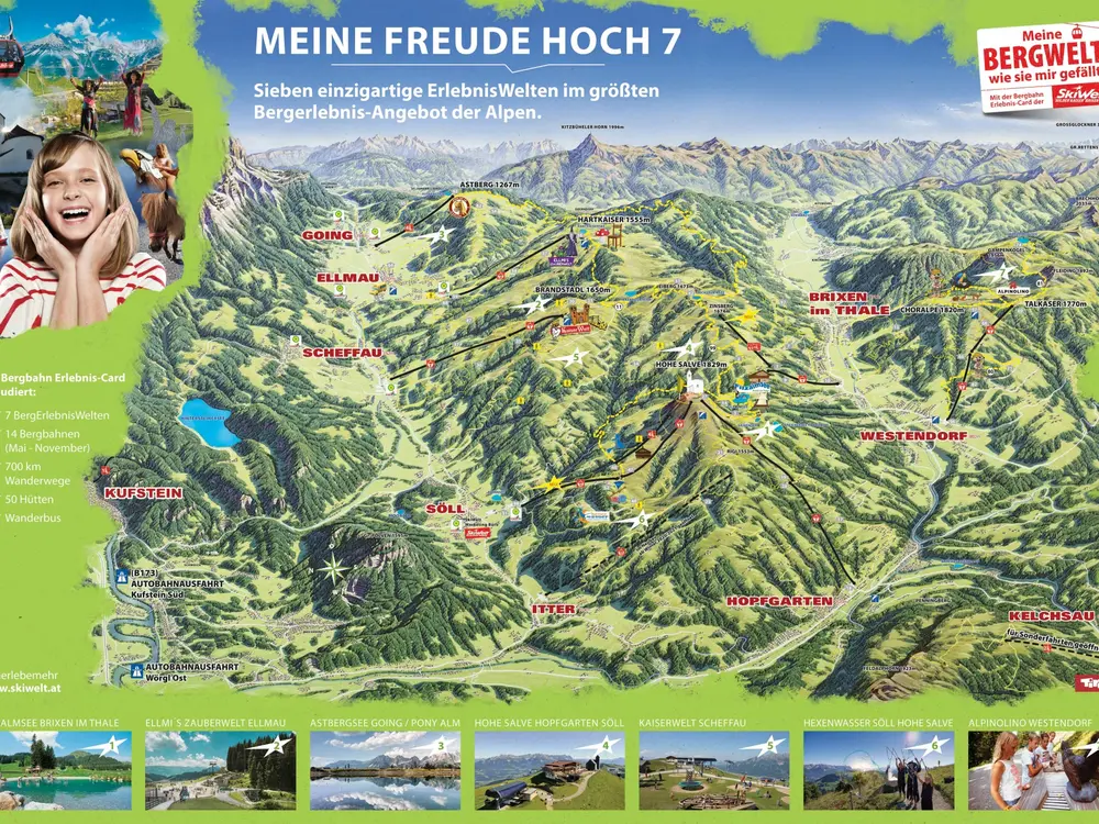 Panoramakarte Wilder Kaiser Brixental