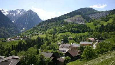 Blick auf Bürserberg im Brandnertal