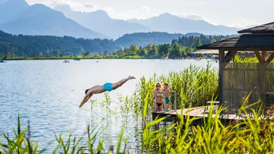 Badespaß am Pressegger See