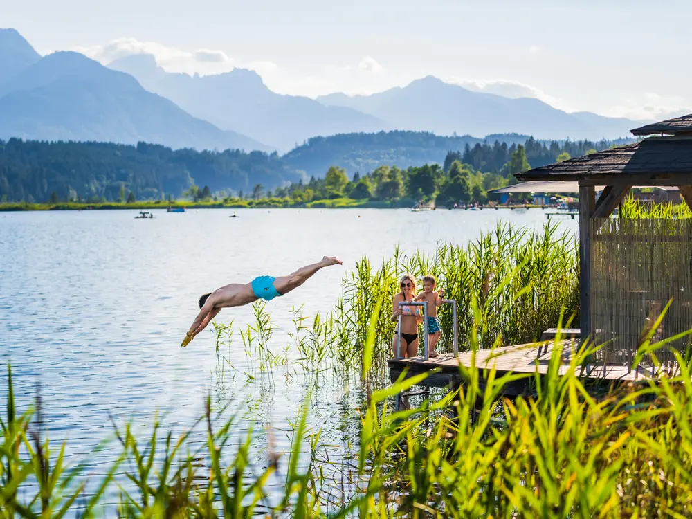 Badespaß am Pressegger See