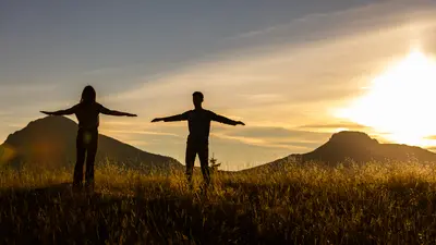 Berg-Yoga am Abend am Latemar in Obereggen