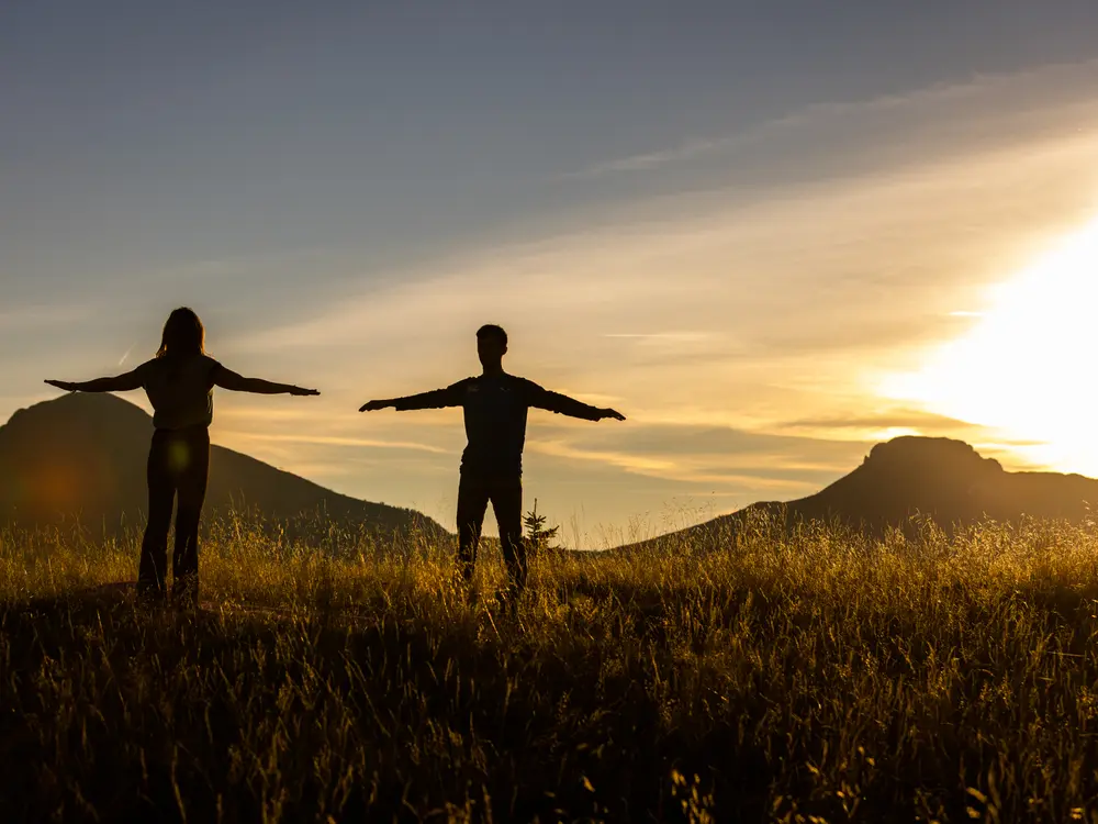 Berg-Yoga am Abend am Latemar in Obereggen