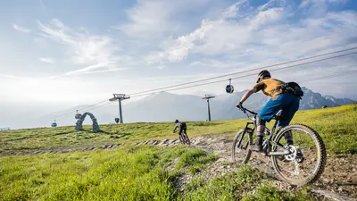 Singletrail-Abfahrt vom Kronplatz