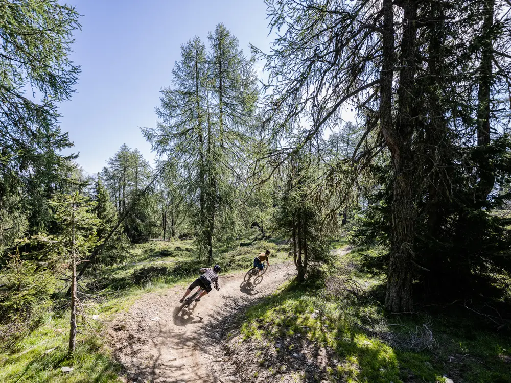 Biken auf den insgesamt 18 Trails am Kronplatz