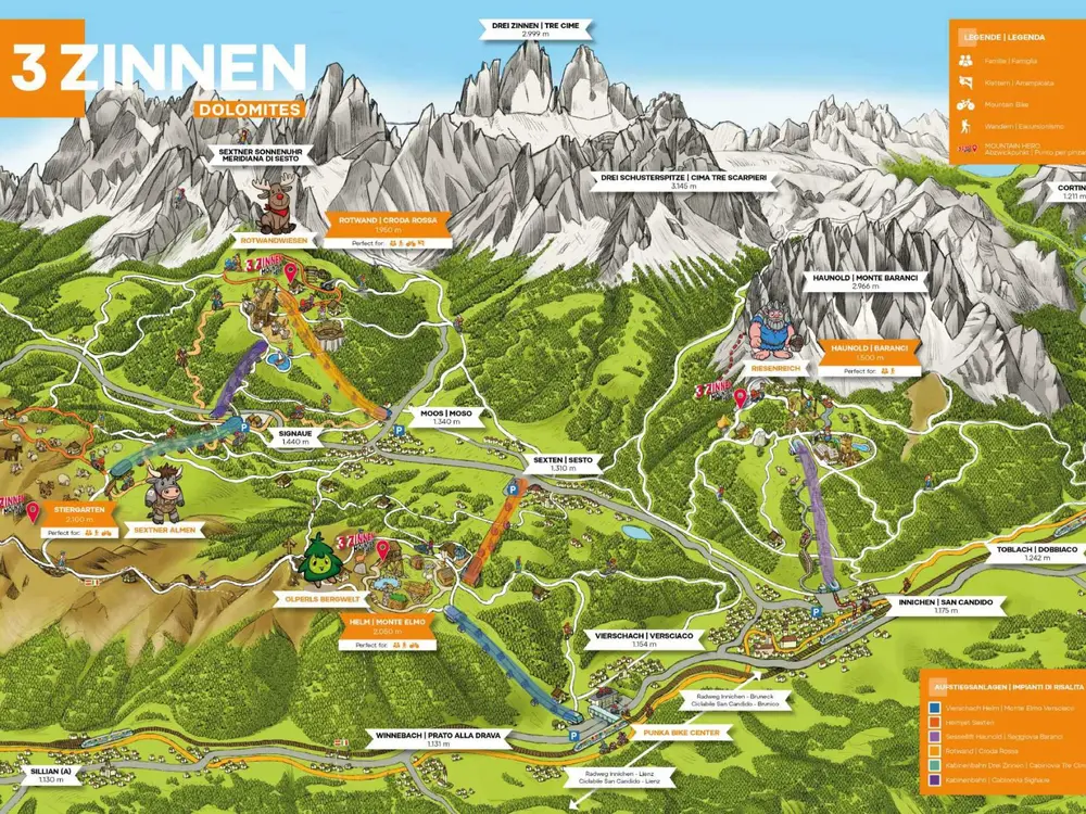 Sommerregion 3 Zinnen Dolomiten